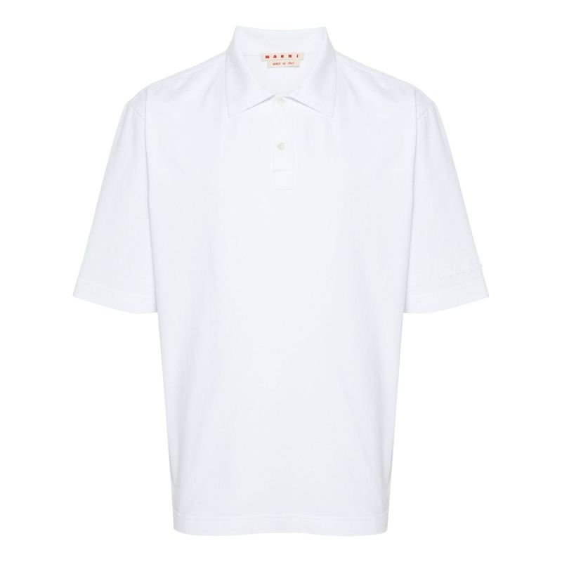 Marni Men Logo Cotton Polo Shirt